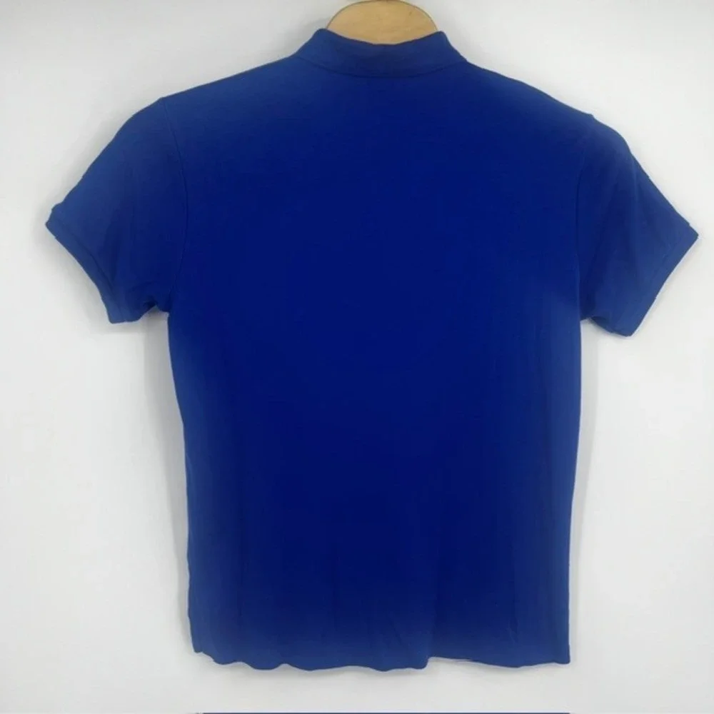 Polo Ralph Lauren Men's Large Royal Blue Custom Fit Short Sleeve Polo Shirt